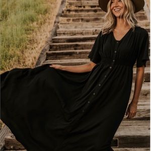 Brand new Roolee black maxi dress